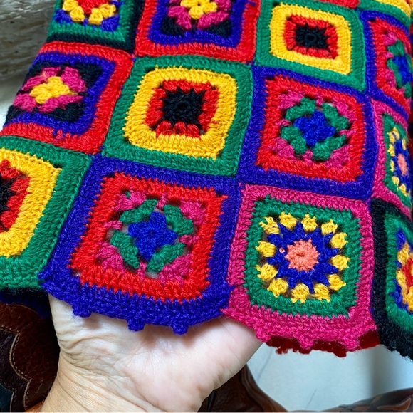 Colorful Crochet Mini Dress - Picture 12 of 15